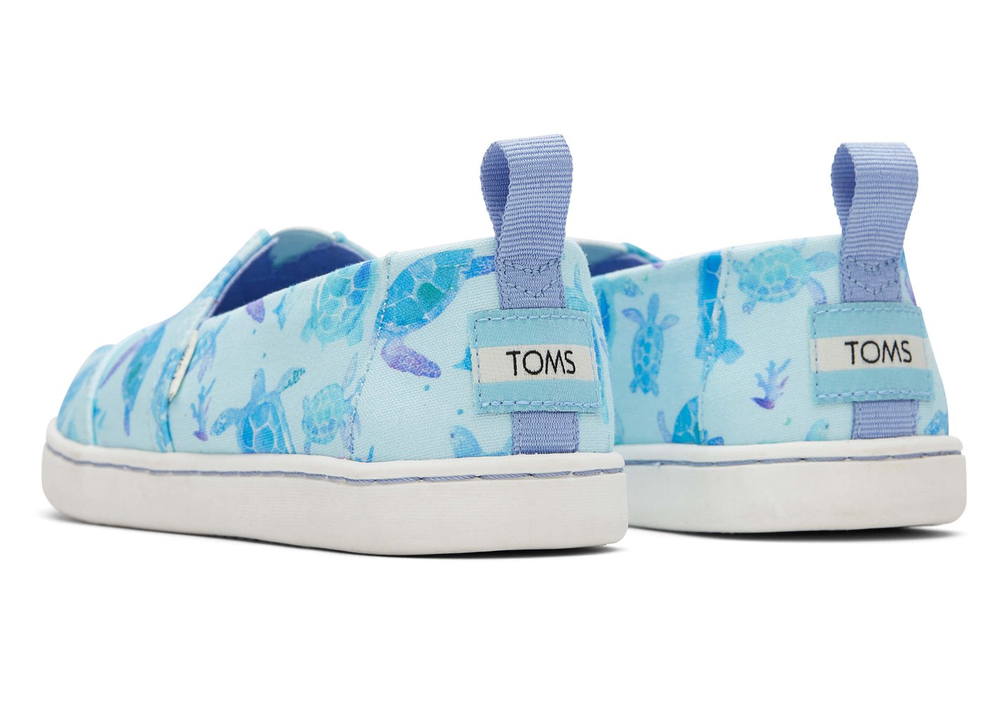 Toms Espadryle Dziecięce Niebieskie/Białe - Alpargata Youth Sea Turtles - 36NCMRGSU